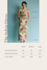 Vania Romoff Sylvia Dress in floral brocade with concealed back zipper measurements
