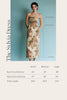 Vania Romoff Sylvia Dress in floral brocade with concealed back zipper measurements