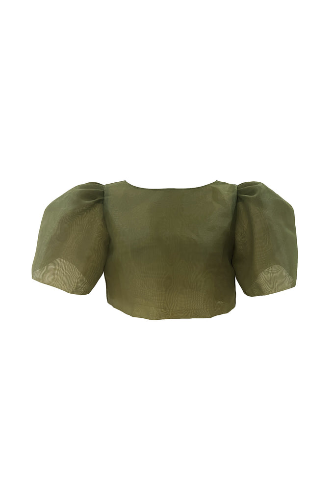 Camisa Top in Olive - Women's RTW Dresses & Accessories - Made In The Philippines - Vania Romoff