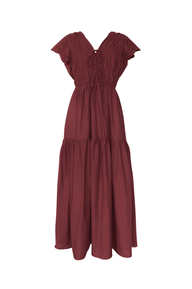 Marion Dress in Cinnamon - Women's RTW Dresses & Accessories - Made In The Philippines - Vania Romoff