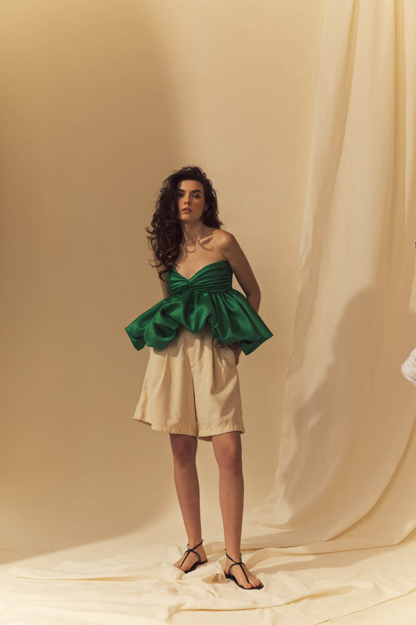 Zelda Top in Apple Green - Women's RTW Dresses & Accessories - Made In The Philippines - Vania Romoff
