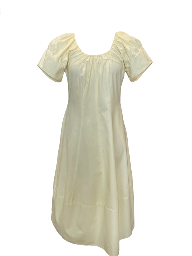 Paz Midi Dress (Pale Yellow) - Women's RTW Dresses & Accessories - Made In The Philippines - Vania Romoff