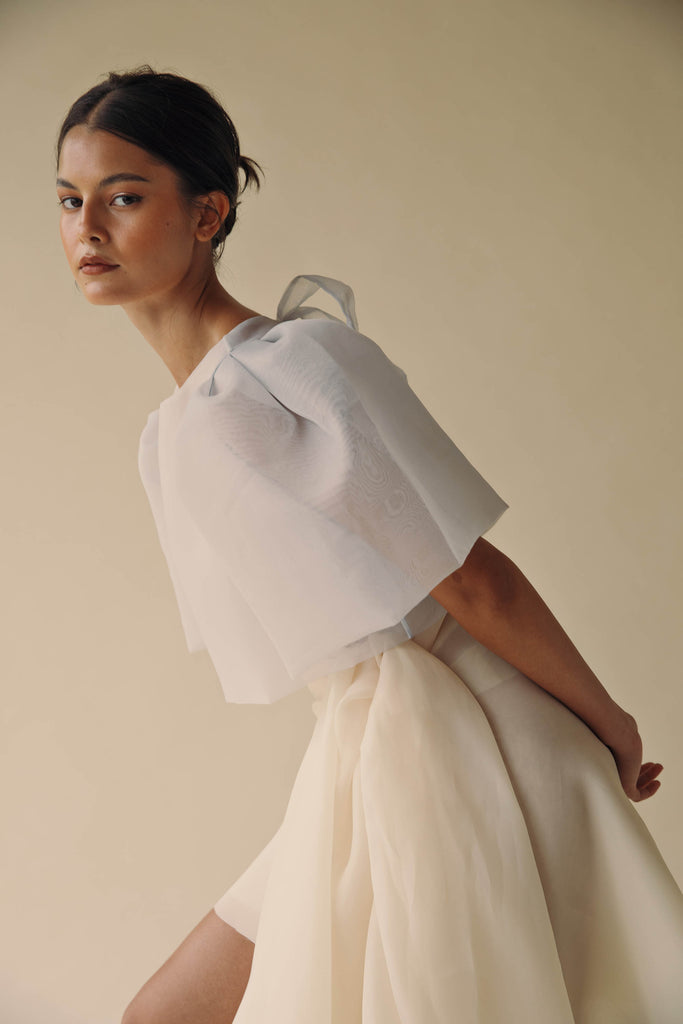 Camisa Top in Cloud - Women's RTW Dresses & Accessories - Made In The Philippines - Vania Romoff