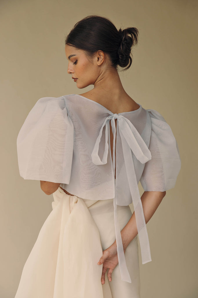 Camisa Top in Cloud - Women's RTW Dresses & Accessories - Made In The Philippines - Vania Romoff