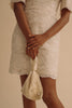 Pearl-Encrusted Pleated Piña Bag - Bridal Studio - Bridal RTW Dresses & Accessories - Vania Romoff
