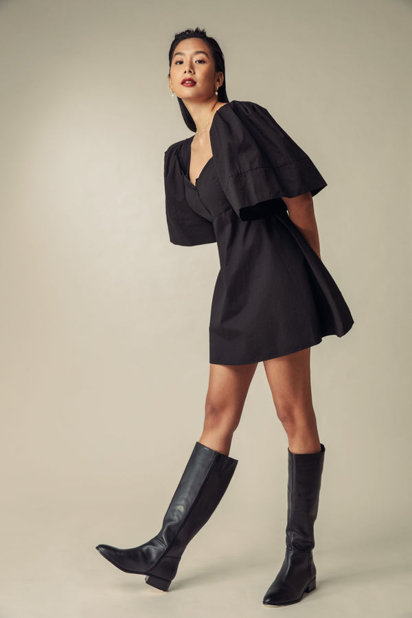Camisa Mini Dress (Black) - Women's RTW Dresses & Accessories - Made In The Philippines - Vania Romoff
