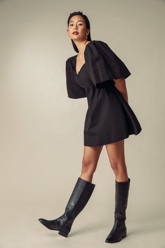 Camisa Mini Dress (Black) - Women's RTW Dresses & Accessories - Made In The Philippines - Vania Romoff