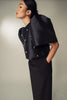 Camisa Top in Black Mikado with Baroque Pearls - Women's RTW Dresses & Accessories - Made In The Philippines - Vania Romoff