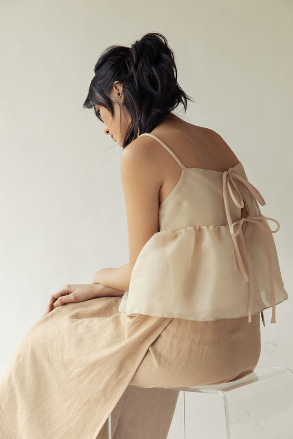 Sabine Top (Nude) - Women's RTW Dresses & Accessories - Made In The Philippines - Vania Romoff