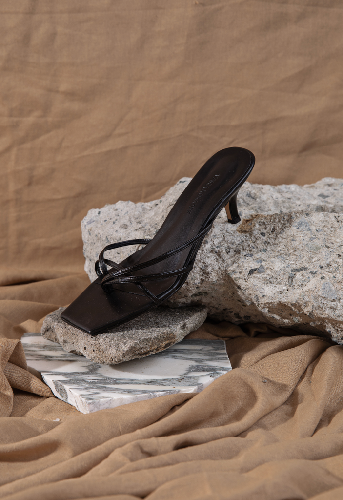 The Multi Strap Sandal in Black– Vania Romoff Online